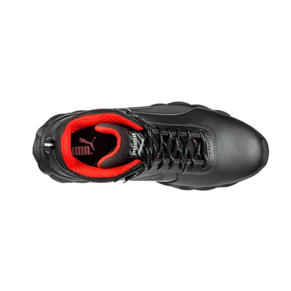 Puma Safety Condor Mid Siyah Çelik Burunlu Nubuk Deri İş Ayakkabısı S3 SRC ESD - 4