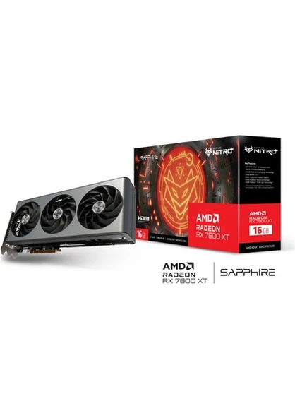 Sapphire RX 7800 XT Nitro+ 11330-01-20G 256 Bit GDDR6 16 GB Ekran Kartı