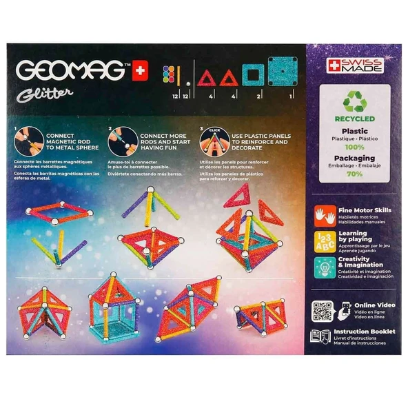 0535 Geomag Glitter Manyetik Zeka Oyunu 35 Parça - 5