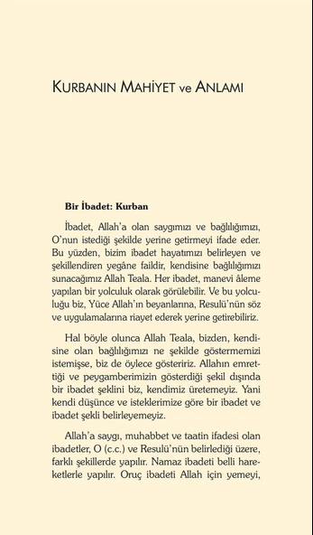 Kurban İbadeti - Dr. Recep Özdirek - 5