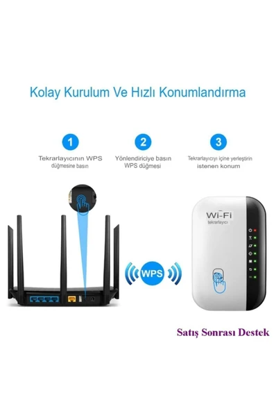 Kablosuz Sinyal Güçlendirici 300mbps Access Point Wifi Repeater - 3