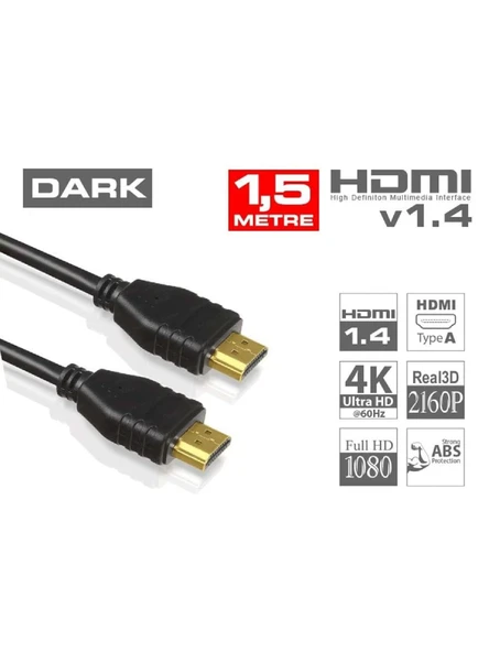 Dark DK-HD-CV14L150A90 1.5m 4K 60hz HDMI Kablo