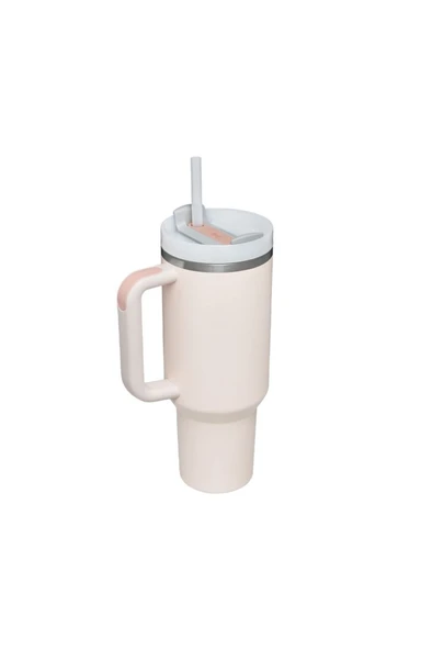 Stanley Quencher Pipetli Termos 1,2 L Açık Pembe - 2