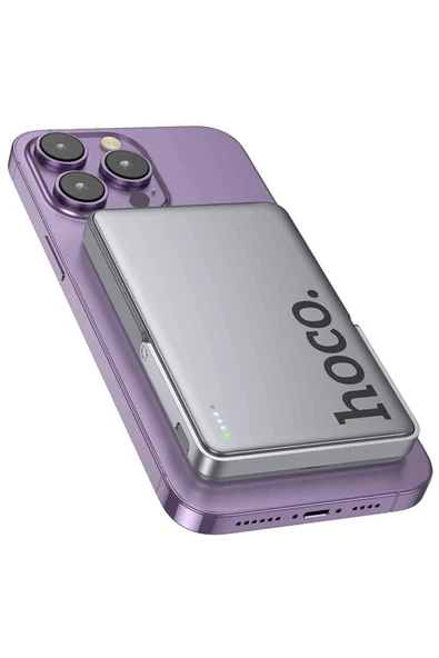 Hoco Q36 Sunlight 5.000 mAh 20W Type-C Çıkışlı PD Kablosuz Şarj Özellikli Standlı Powerbank - 2