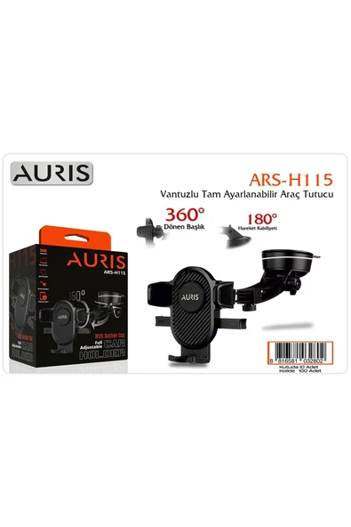 ARS-H115 Vantuzlu Tam Ayarlanabilir Araç Telefon Tutucu