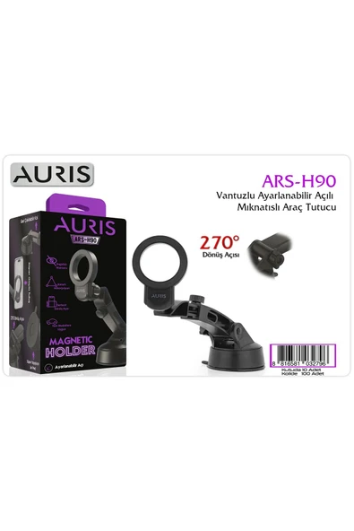 H90 Vantuzlu Ayarlanabilir Açılı Mıknatıslı Araç Telefon Tutucu