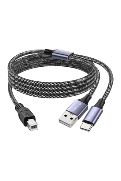 BİLİŞİM BURADA ZR361 ADS 501 TYPE-C 2 İN 1 YAZICI KABLOSU