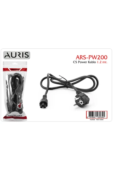 ARS-PW200 1.2 Metre C5 Güç Kablosu Notebook Ve Laptop İçin Enerji Bağlantı Kablo