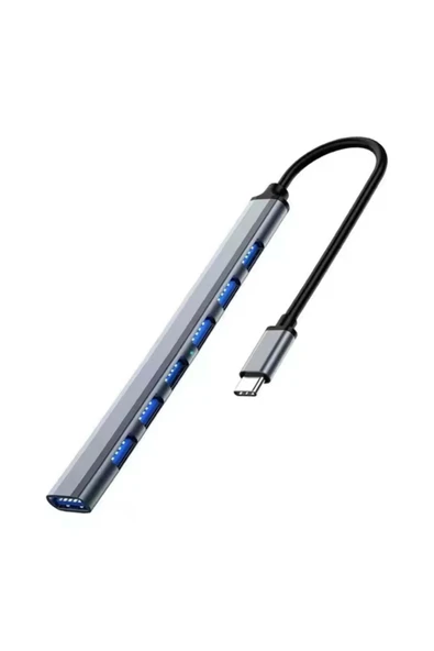 BİLİŞİM BURADA ZR289 ADS 303/C TYPE-C 7 PORT METAL USB HUB