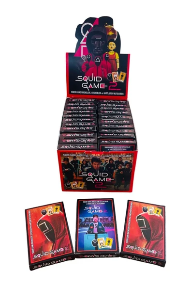 Squid Game 2. Sezon 2025 | 1 Mini Kutu 6 Kart + 1 Sticker | 1. Kalite Baskı