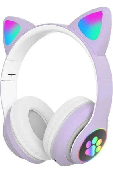 Led Işıklı Stn28 Kedi Kulak Bluetooth Wireless Kulaklık Kedi Kulak Sevimli Kablosuz - 6