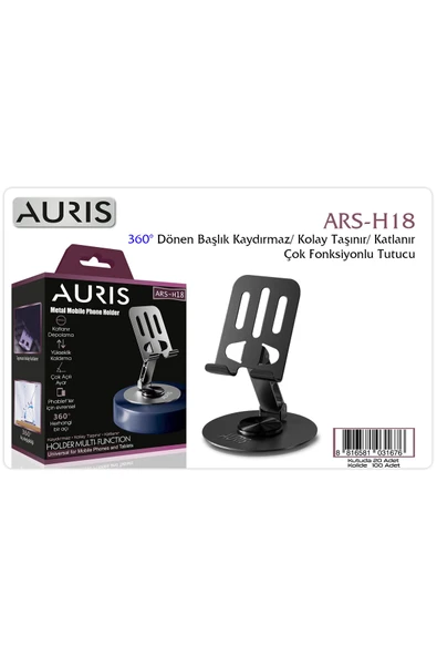 H18 Metal Kasa Masa Üstü Telefon Tutucu