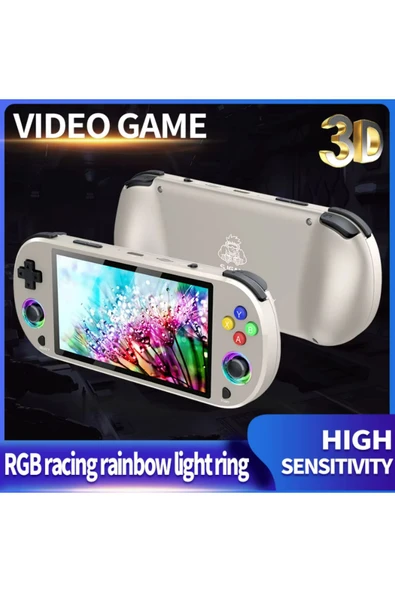 M22 Pro Retro Oyun Konsolu 5.0 ''IPS Ekran Dahili 20000+ Oyun Emülatörleri RGB LED Joystick - 7