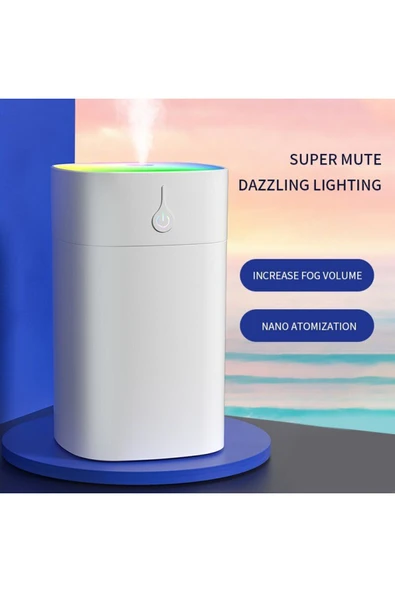 Bilişim Burada Taşınabilir Mini LED Lamba & USB Bardak Nemlendirici Ultrasonik Aroma Yayıcı