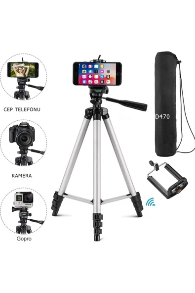 BİLİŞİM BURADA 3110 Fotoğraf Makinesi ve Cep Telefonu Tutucu Tripod