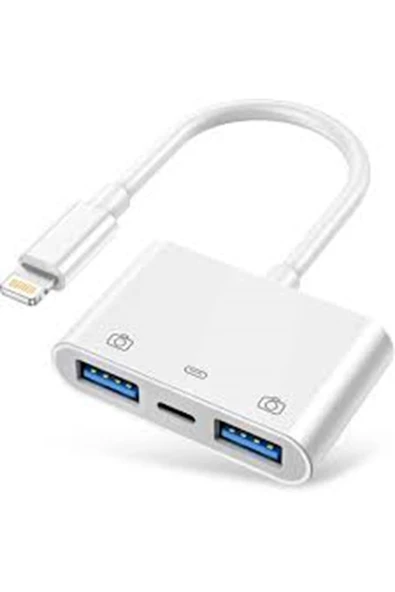 BİLİŞİM BURADA ZR540 2 USB 1 LİGHTNİNG CAMERA ADAPTER