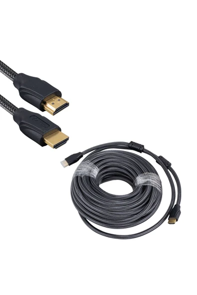 Ucz G-507d 10 Metre Örgülü Gold Uçlu Hdmi Kablo - 2