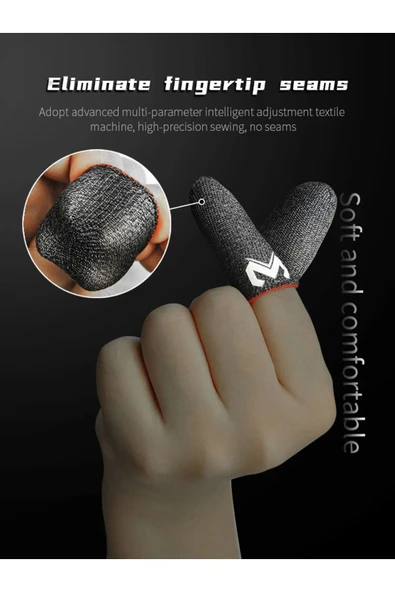 Memo E Spor PUBG Mobil Oyun Parmaklık Eldiveni Hassas Dokunma Karbon Fiber Kumaş 2 Adet 1 Çift - 2