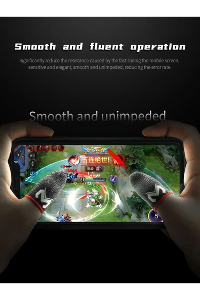 Memo E Spor PUBG Mobil Oyun Parmaklık Eldiveni Hassas Dokunma Karbon Fiber Kumaş 2 Adet 1 Çift - 7