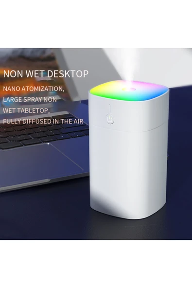 Bilişim Burada Taşınabilir Mini LED Lamba & USB Bardak Nemlendirici Ultrasonik Aroma Yayıcı - 3