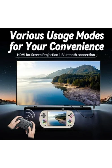 M22 Pro Retro Oyun Konsolu 5.0 ''IPS Ekran Dahili 20000+ Oyun Emülatörleri RGB LED Joystick - 7