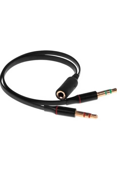 BİLİŞİM BURADA ZR369 AUX SES KABLOSU 2 ERKEK 1 DİŞİ