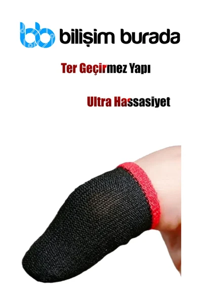 Bilişim Burada Pubg Oyun Eldiveni Ter Geçirmez 1 Çift 2 Adet Parmaklık - 2