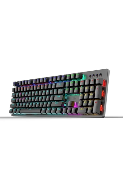 GK100F Mekanik Gaming Klavye RGB Işıklı Kablolu Klavye Şık Zafir Modern Tasarım Türkçe Q Klavye - 4