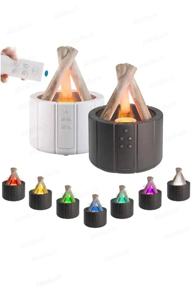 Bonfire Alev Görüntülü Bonfire Oda Nemlendirici Şık Tasarım Uzaktan Kumanda Kontrollü - 4