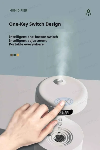 LZ599 Yer çekimi Nemlendirici Led Saat Göstergeli 36db Sessiz Gezinti Su Damlacık Geri Akış Yaratıcı - 3