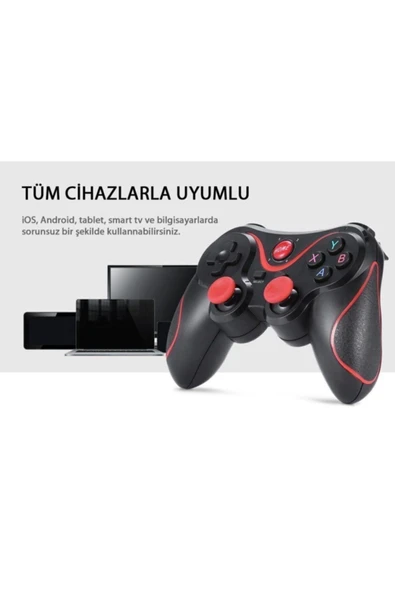 X3 Bluetooth Kablosuz Oyun Kolu Gamepad Telefon Tutucu Stand - 5