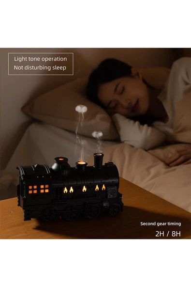 Bilişim Burada Mini Tren Şekilli Işıklı & Uzaktan Kumandalı Ev Ofis Nemlendirici - 4