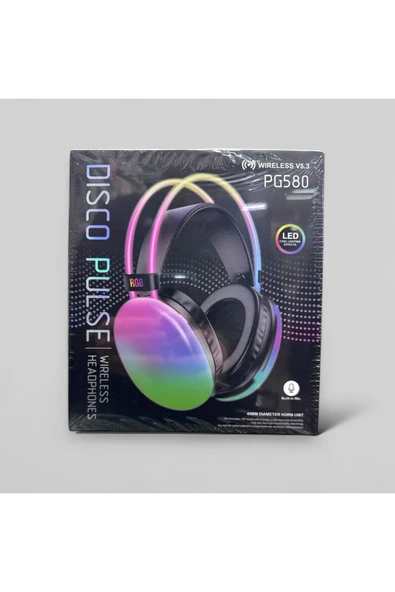 Işıklı Kablosuz Kafa Üstü Bluetooth Kulaklık - 2