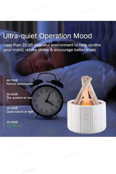 Bonfire Alev Görüntülü Bonfire Oda Nemlendirici Şık Tasarım Uzaktan Kumanda Kontrollü - 2