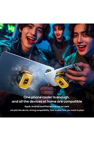 Memo Cx12 Manyetik Rgb Oyun Soğutucu, Pubg Için Powerbankli Otg Hediyeli Kablosuz Radyatör Fan - 4