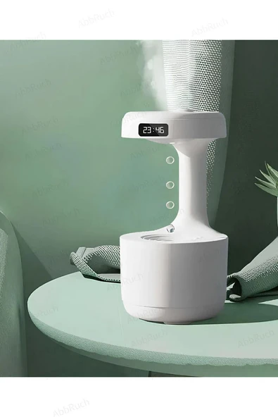 LZ599 Yer çekimi Nemlendirici Led Saat Göstergeli 36db Sessiz Gezinti Su Damlacık Geri Akış Yaratıcı