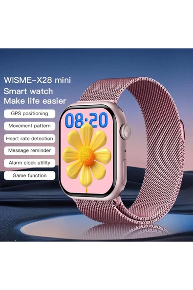 BİLİŞİM BURADA X28 Mini Series 10 Akıllı Saat | 5 Kayışlı, Kablosuz Şarjlı, Şık Tasarım, - 2