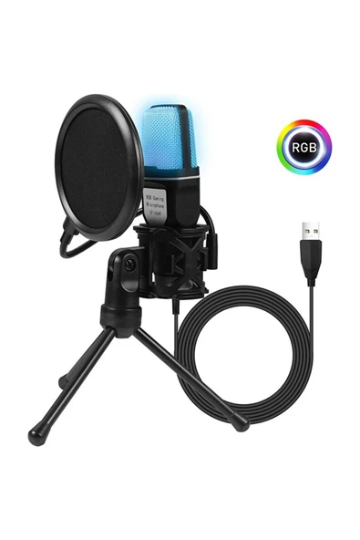 Bilişim Burada Yanmai SF-666r RGB Oyuncu Yayıncı Mikrofonu