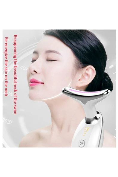 Ems Yüz Boyun Sıkılaştırma Kırışıklık Azaltıcı Boyun Masaj Aleti - 2