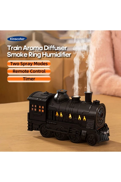 Bilişim Burada Mini Tren Şekilli Işıklı & Uzaktan Kumandalı Ev Ofis Nemlendirici - 3