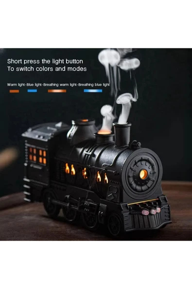 Bilişim Burada Mini Tren Şekilli Işıklı & Uzaktan Kumandalı Ev Ofis Nemlendirici