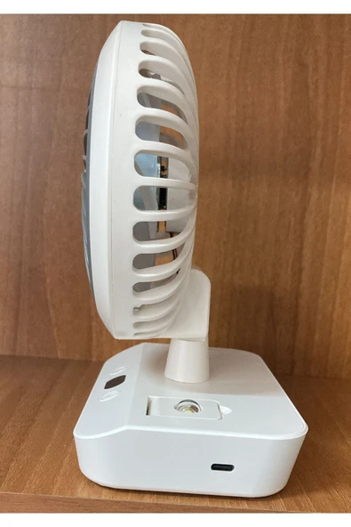 Bilişim Burada Şarjlı Mini Masaüstü Fan 4 Hız Kademeli - 2