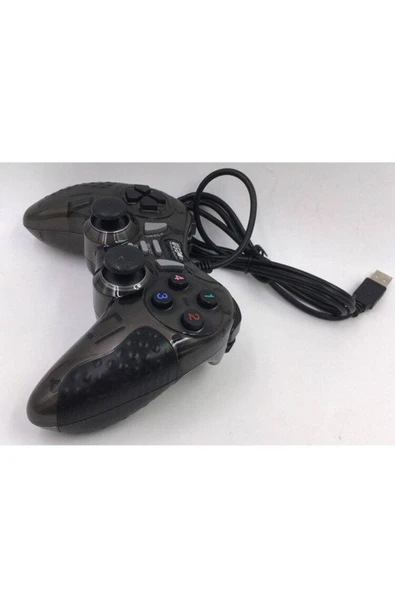Bilişim Burada Siyah Yeşil Kamuflaj PL-2585 Double Shock Controller Usb Game Pad PC Oyun Kolu - 2