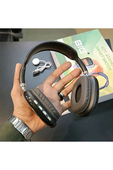 H27 Ultra 3 Akıllı Saat 2,19 Ekran Nfc Gps, Bluetooth Kulaklık ve 4 Kordon Hediyeli Kombinasyon Set - 3