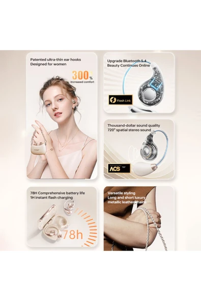 Bilişim Burada YX46 Çanta Tarzı Bluetooth Kulaklık Ows Spor Kulaklık Klip Kulaklık - 5