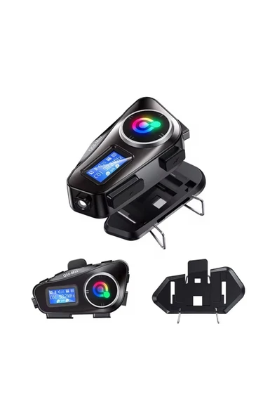 Q58 Max Dijitool Kablosuz Motosiklet Kaskı İnterkom Çift Sürücü İletişimi 500m Stereo Mp3 FM Radyo