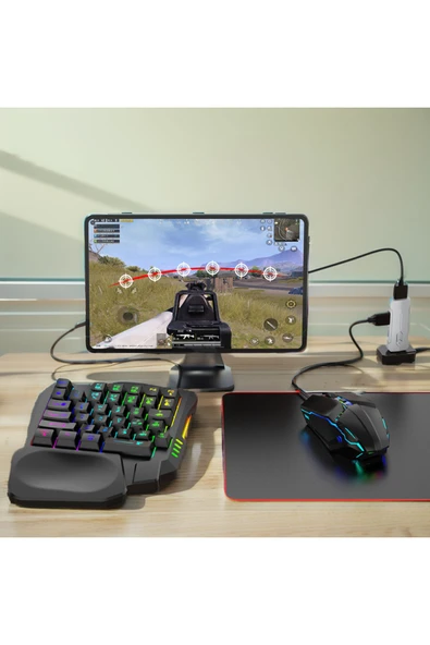 Bilişim Burada 5in1 BT5.3 PUBG Mobil Oyun Kiti Klavye Mouse Dönüştürücü Seti Gamer Aksesuar - 3