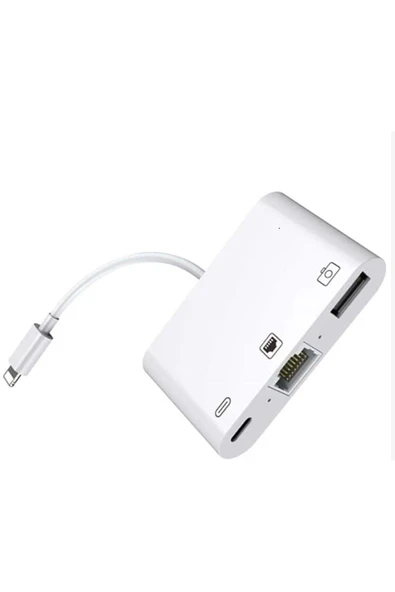BİLİŞİM BURADA ZR461 NK107 LİGHTNİNG ÇOKLU ETHERNET ADAPTÖR