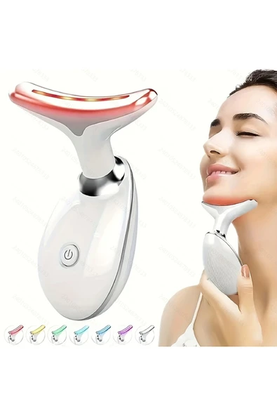 Ems Yüz Boyun Sıkılaştırma Kırışıklık Azaltıcı Boyun Masaj Aleti - 4