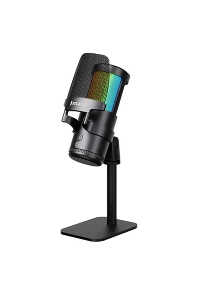 Bilişim Burada JMARY MC-PW13 RGB Mikrofon Sıfır Gecikme Plug&Play Yayıncı Oyuncu Mikrofonu